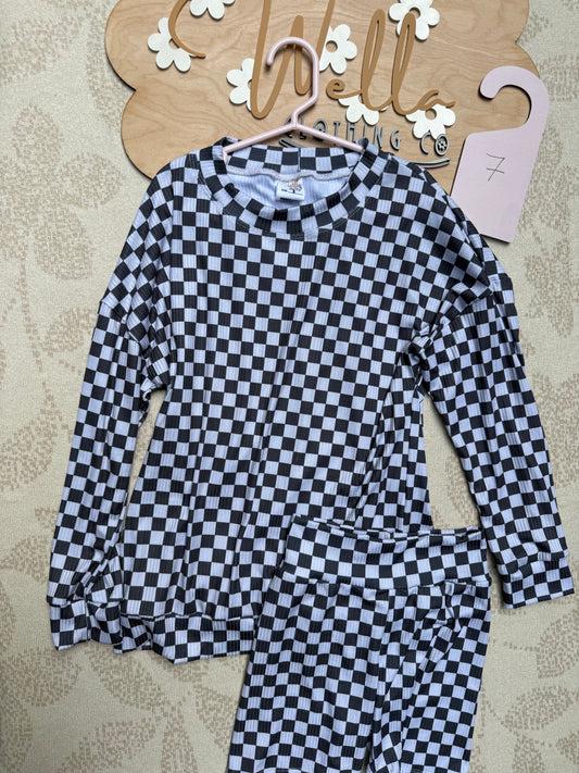 7Y LS/Shorts Lounge Set